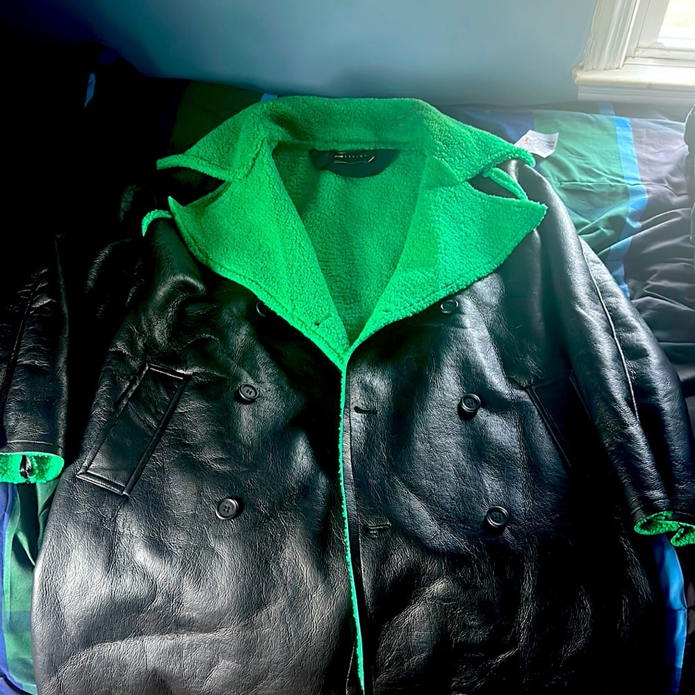 ASOS Faux Leather Overcoat